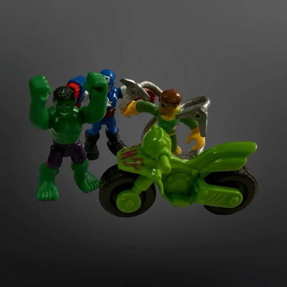 Playskool Marvel Super Hero Hulk Captain America Doc Ock Adventure Hero’s A12